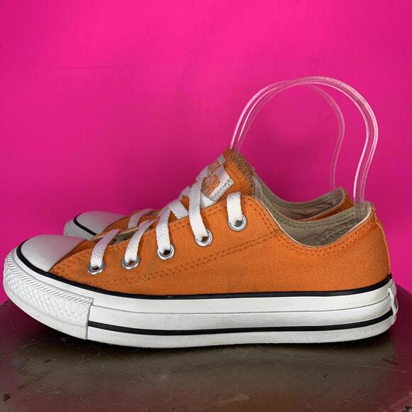 Converse All Star Orange Low Top Sneaker Sz 6 - Picture 4 of 8